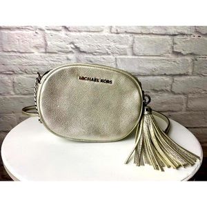 Michael Kors Silver Tassel Oval Purse
